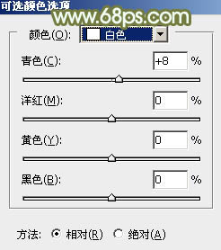 给树林逆光人物加上柔和的韩系淡褐色