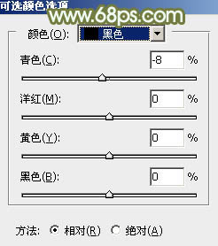 给树林逆光人物加上柔和的韩系淡褐色