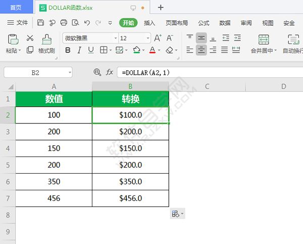 dollar函数在EXCEL中如何用