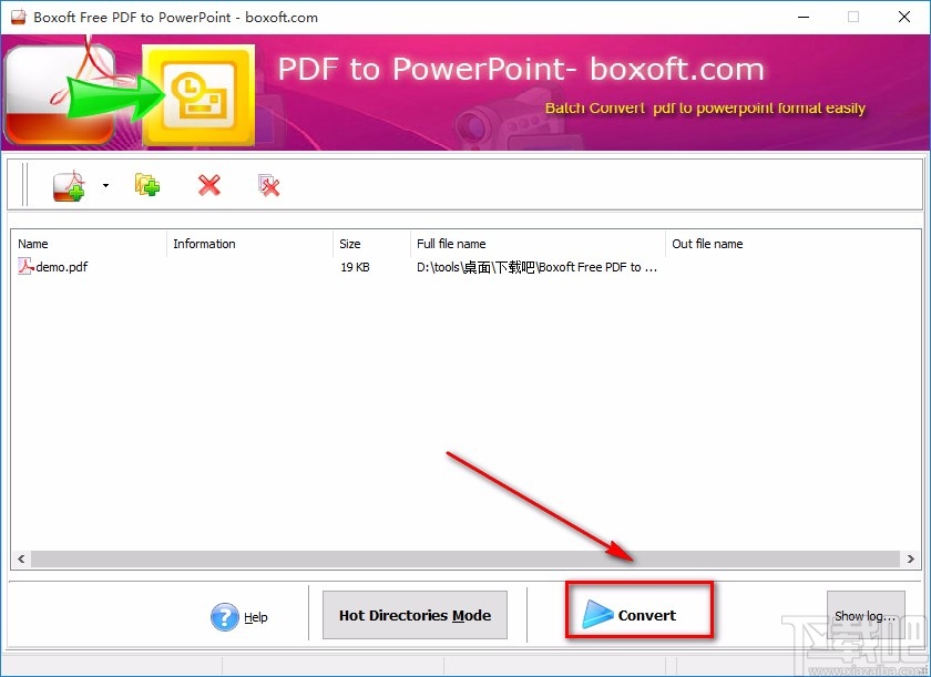 Boxoft Free PDF to PPT将PDF转为PPT的方法