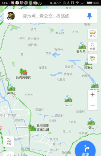 在百度地图里打开旅游地图的基础操作